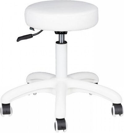 Activeshop Τροχήλατο Σκαμπό Λευκό
