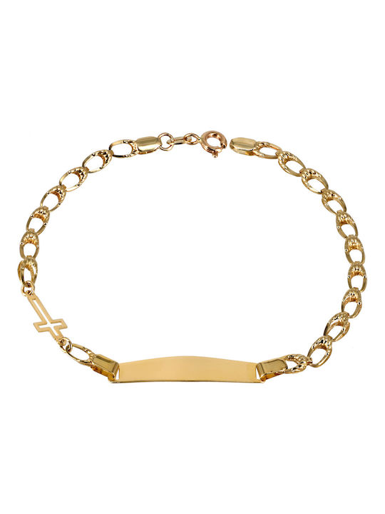 Tasoulis Jewellery Collection Bracelet Id made of Gold 14K