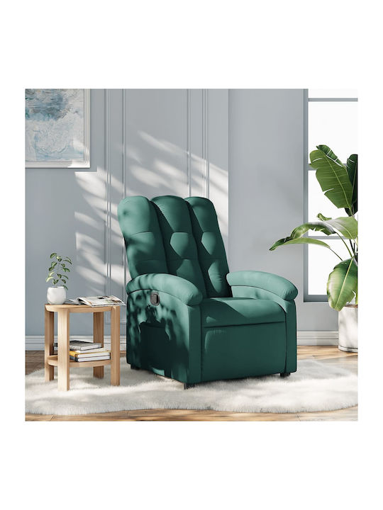 Relaxsessel mit Fußhocker Dark Green 70x93x101cm