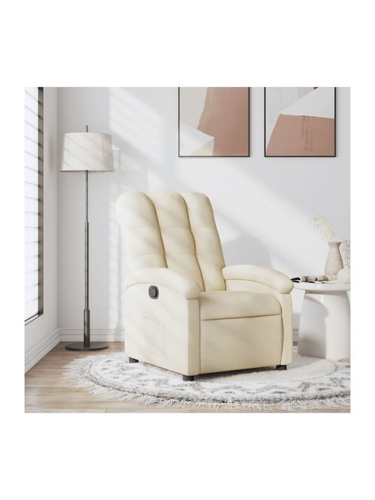 Relaxsessel mit Fußhocker Cream 70x93x101cm