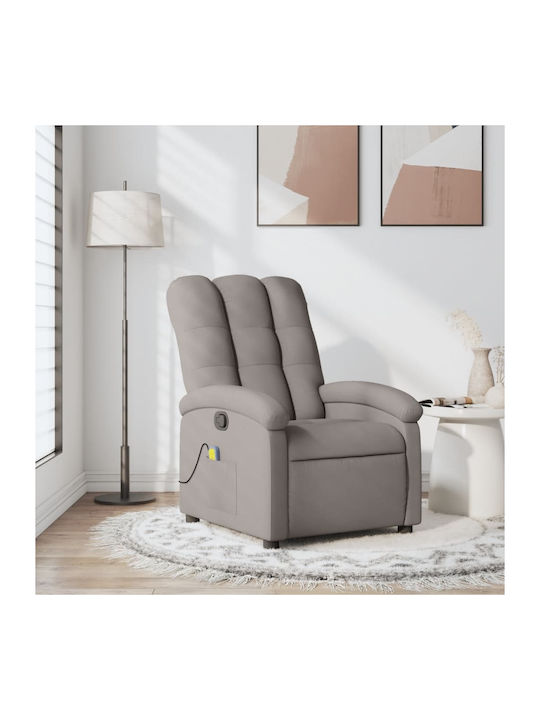 Πολυθρόνα Relax Massage με Υποπόδιο Taupe 70x93...