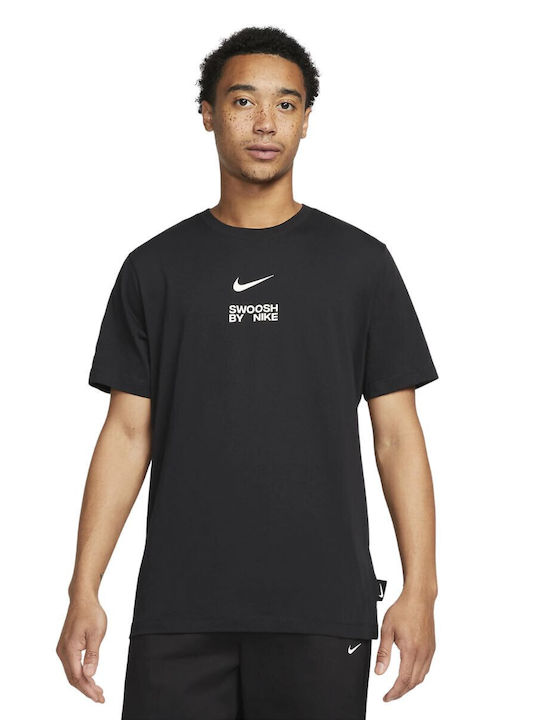 Nike T-shirt Bărbătesc cu Mânecă Scurtă Negru