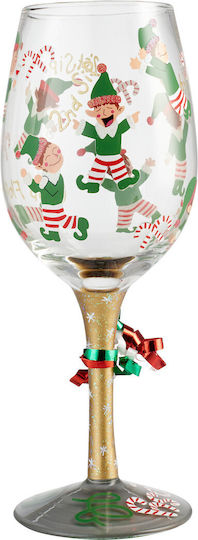 Enesco Glass with Elves Enesco Glass with Elves