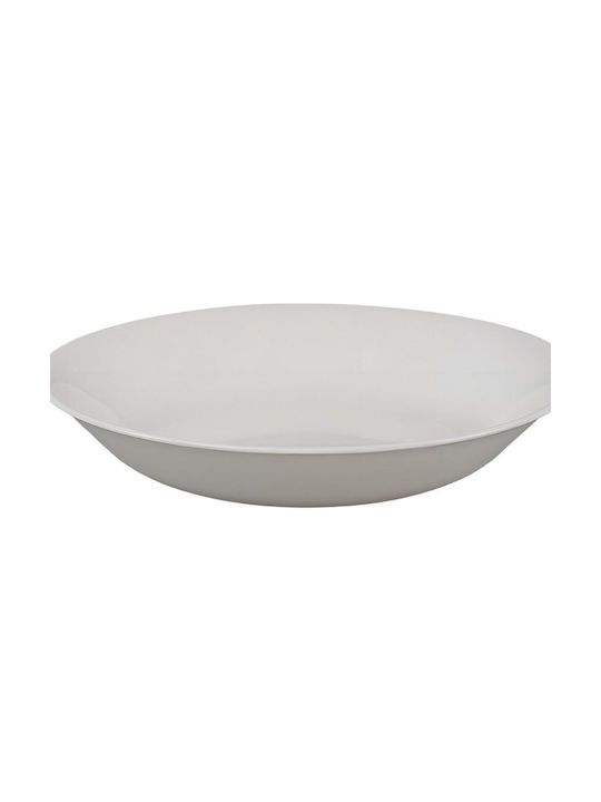 Eaton Dining Aria Eaton Πιάτο Βαθύ από Πορσελάνη Λευκό με Διάμετρο 24cm