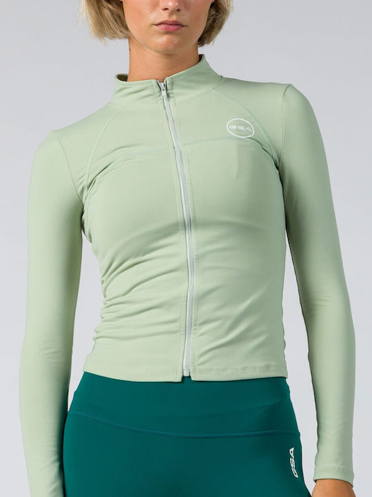 GSA Women's Athletic Blouse Long Sleeve Green