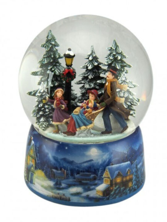 Ornament de Crăciun Lanternă Luminat cu Globuri Baterie 15x15x19cm 1buc