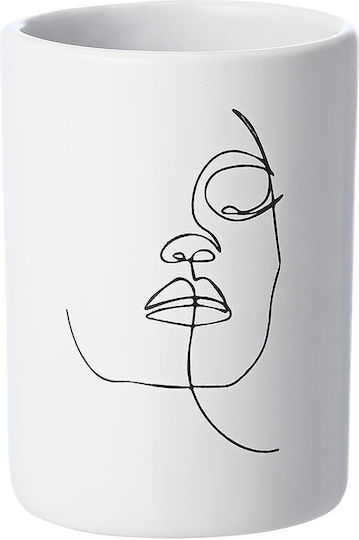 Estia Countertop Cup Holder Line Art White