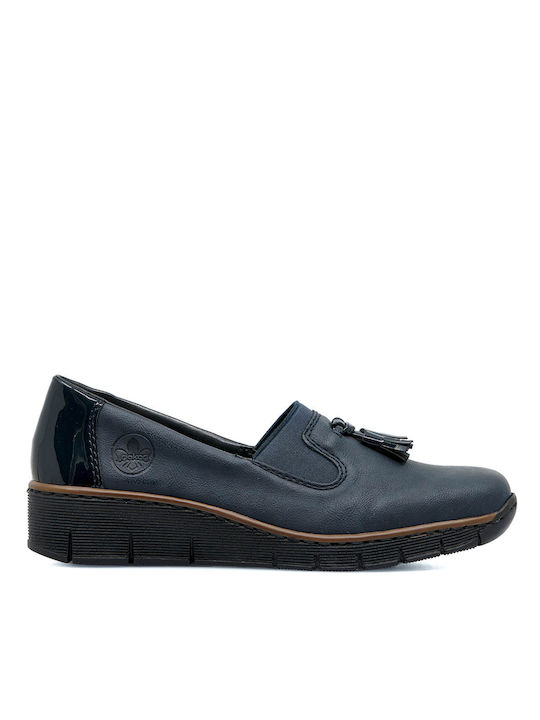 Damen Mokassins in Blau Farbe