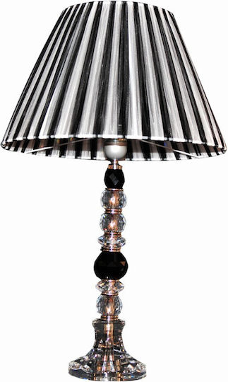 DITS Lighting Crystal Table Lamp with Silver Shade and Base