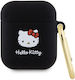 Hello Kitty Hülle Silikon in Schwarz Farbe für Apple AirPods 1 / AirPods 2