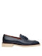 Men's Leather Moccasins Blue