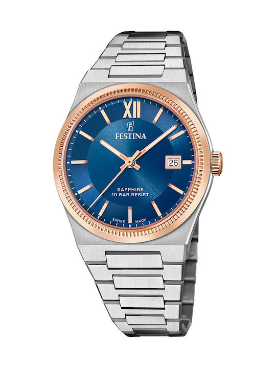 Festina Watch Battery with Metal Bracelet
