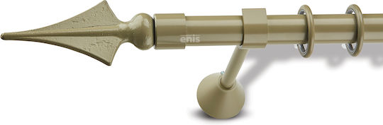 Enis by Domus Metallic Curtain Pole Tapered Single Diameter 25mm Length 160cm Khaki Enis by Domus Metallic Curtain Pole Tapered Single Diameter 25mm Length 160cm Khaki