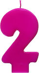 Birthday Candle Number in Pink Color