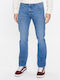 Daren Men's Elastic Jeans Pants with Regular Straight Fit Blue