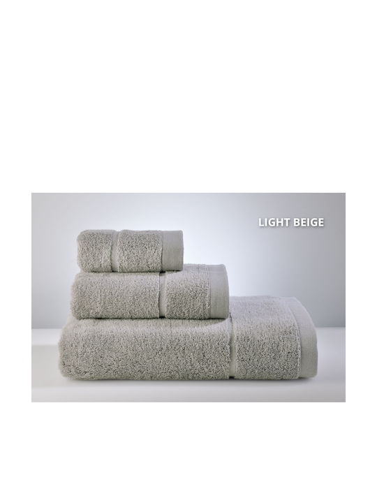 Down Town Home Bath Towel Set 3pcs Joanne Light Beige Weight 600gr/m²