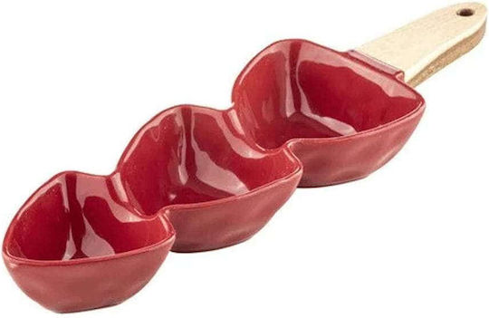 Ladelle Christmas Dessert Tower Stands Porcelain Red