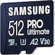 Samsung PRO Ultimate microSDXC 512GB U3 V30 A2 UHS-I 200MB/s с адаптер