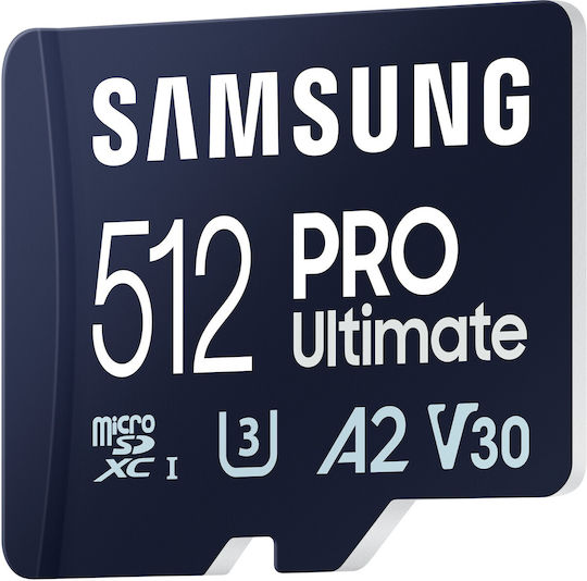Samsung PRO Ultimate microSDXC 512GB U3 V30 A2 UHS-I 200MB/s с адаптер
