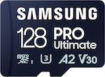 Samsung PRO Ultimate microSDXC 128GB Class 10 U3 V30 A2 UHS-I με αντάπτορα