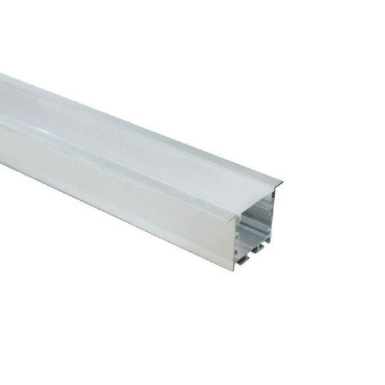Aca Vylo Încastrat Profil din Aluminiu pentru Bandă LED cu Opal Acoperire 300cm.