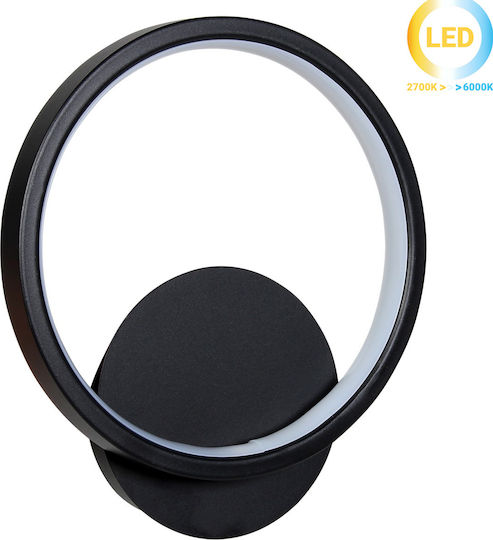 Keskor Lamp Wall with Integrated LED Black 20x5.5x23cm