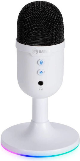 Marvo MIC-06 Microphone USB Tabletop in White Color