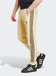 Adidas Adicolor Classics 3-stripes Παντελόνι Φόρμας με Λάστιχο Κίτρινο.