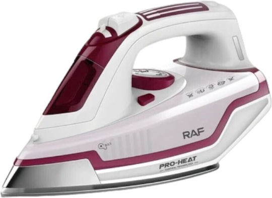 Raf Dampfbügeleisen 2400W mit kontinuierlicher Dampfabgabe 30g/min Red