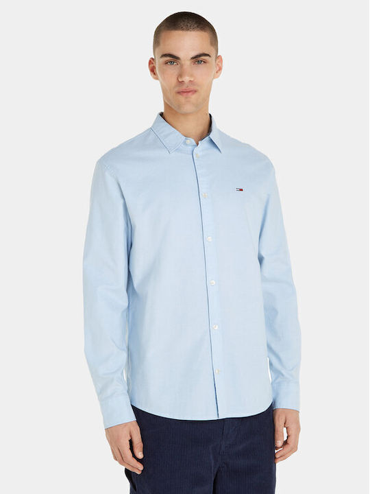 Tommy Hilfiger Classic Men's Shirt Long Sleeve Blue DM0DM15408-C1X
