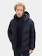 Tom Tailor Men's Winter Puffer Jacket Σκούρο μπλε