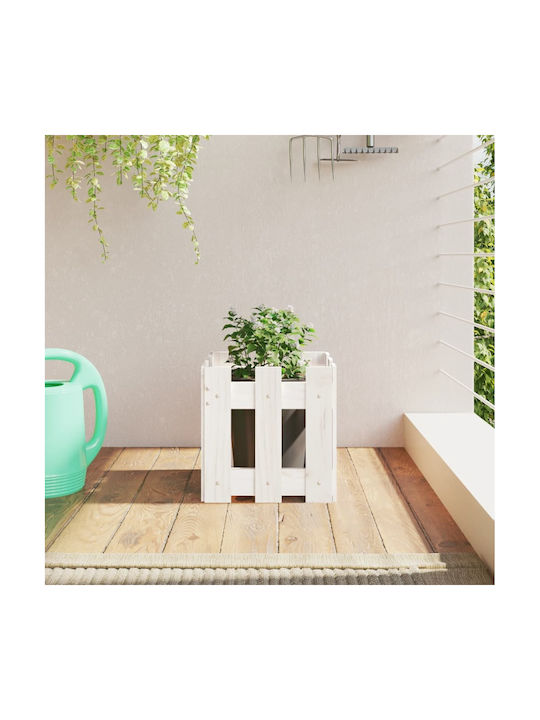 vidaXL Planter Box 30x30cm White 832443