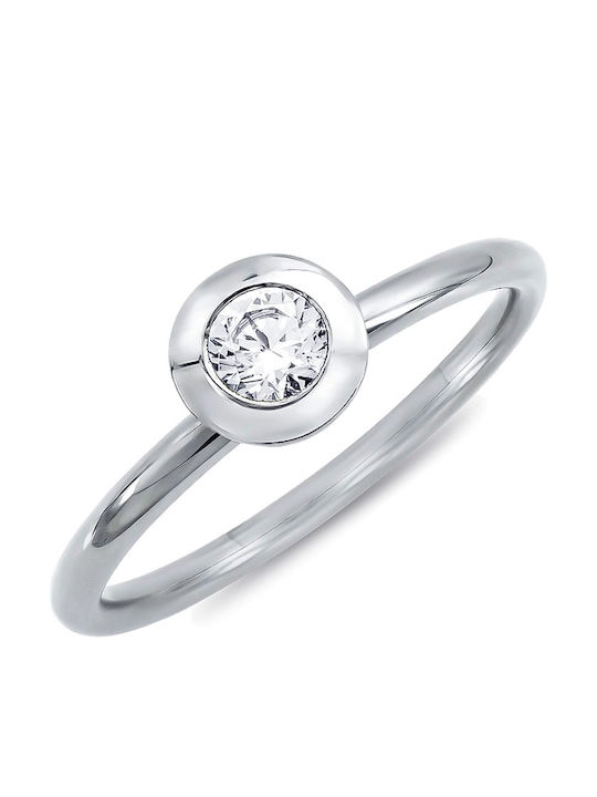 Breuning Единичен камък от Бяло злато 18K с Диамант
