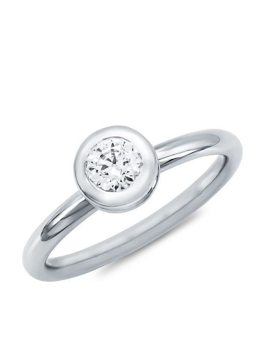 Breuning Единичен камък от Бяло злато 18K с Диамант