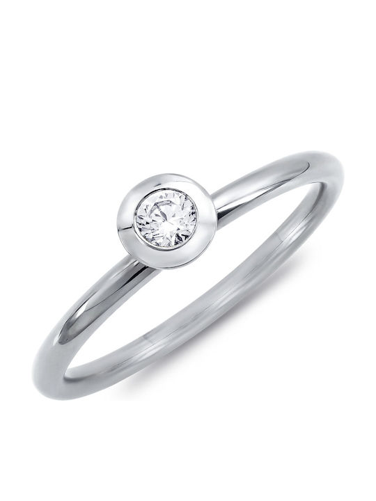 Breuning Единичен камък от Бяло злато 18K с Диамант