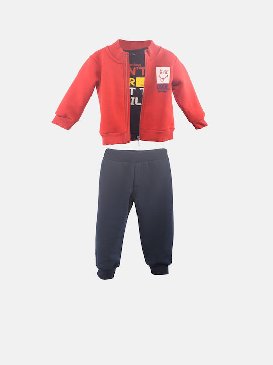 Joyce Kids Sweatpants Set Orange 3pcs