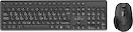 Powertech PT-1151 Kabellos Tastatur & Maus Set Griechisch Gray