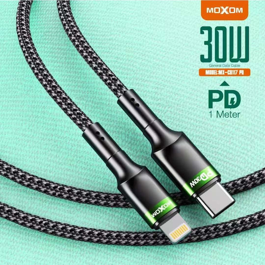 Moxom Regular la Cablu Lightning 30W Negru 1m (00050554)