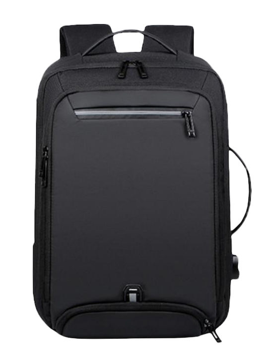 Playbags Collection Waterproof Backpack Laptop Bag 15.6" with USB Port in Black Color