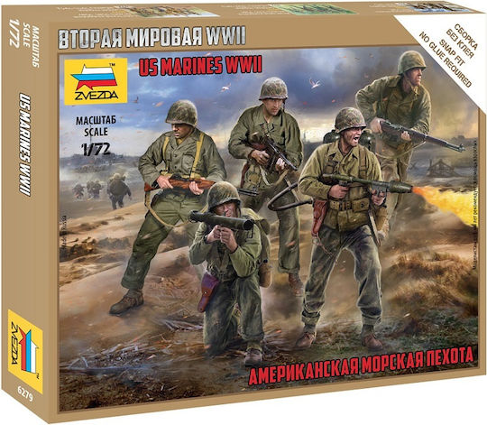Zvezda Us Marines Wwii Modeling Figure in Scale 1:72