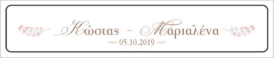 Ioniki Hochzeit Autokennzeichen