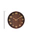 Wall Clock Wooden Brown