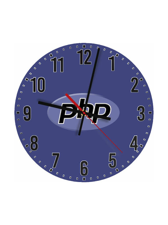 Php Αθόρυβο Ρολόι Τοίχου Ξύλινο 30cm