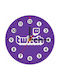 Koupakoupa Twitch Wall Clock Wooden Purple Ø19cm