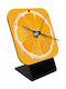 Koupakoupa Koupakoupa Tabletop Clock with Indicators Wooden Orange KP_5294_CLOCK-DESK-SQUARE