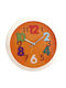 Stil Tischuhr mit Zeigern mit Wecker Orange 13011