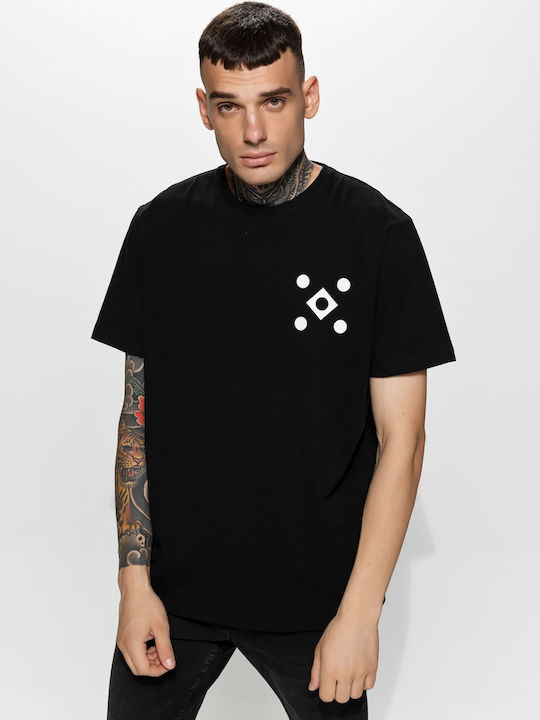 HoodLoom Ανδρικό T-shirt Κοντομάνικο Μαύρο