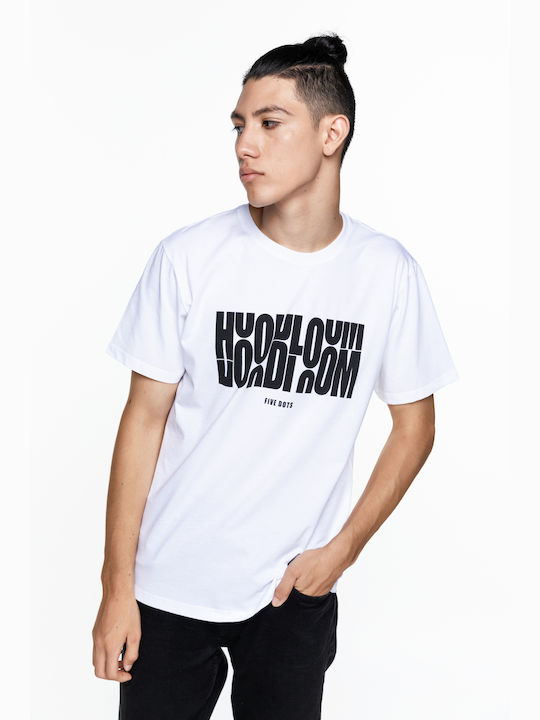 HoodLoom Herren T-Shirt Kurzarm Weiß