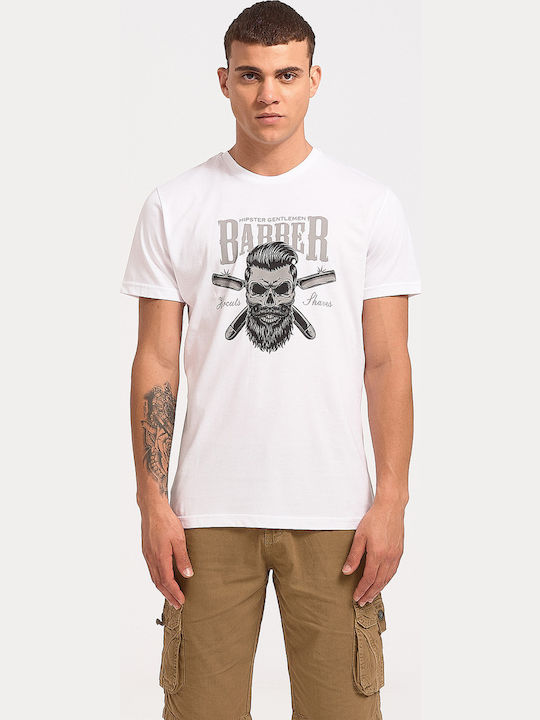 Cotton4all Barber T-shirt White
