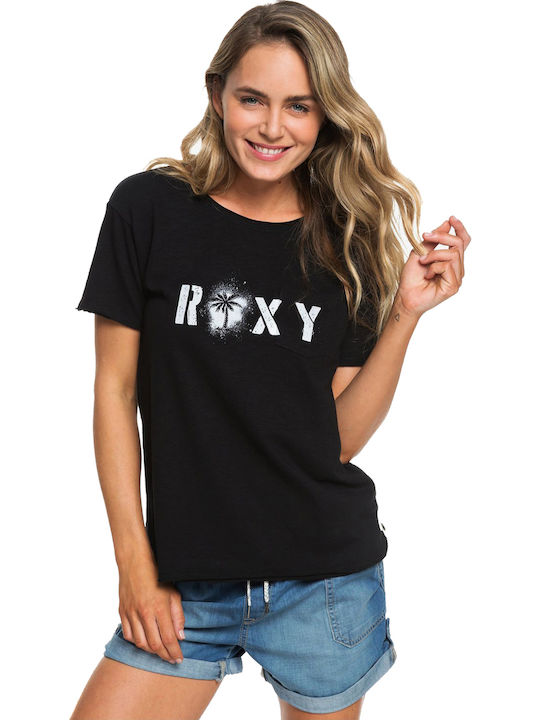 Roxy 'star Solar A' Γυναικεία Μπλούζα Κοντομάνικη Μαύρο